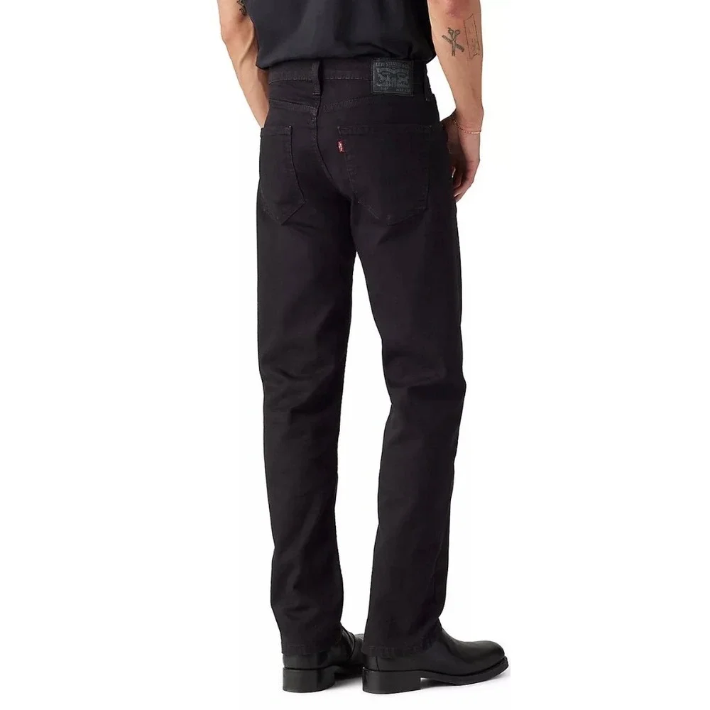 Levis 505 Regular Fit Black Denim Jeans Mens W32 L30 Straight Leg 00505-0260